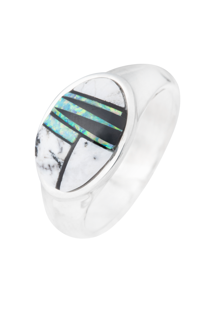 White Buffalo Multi-Stone Ring