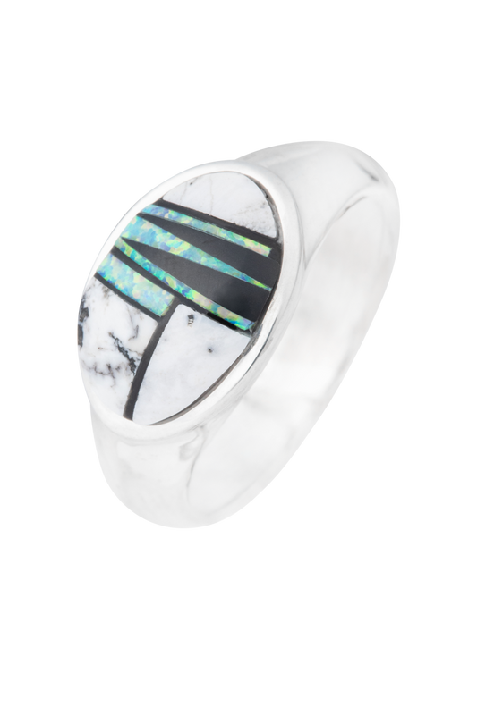 White Buffalo Multi-Stone Ring