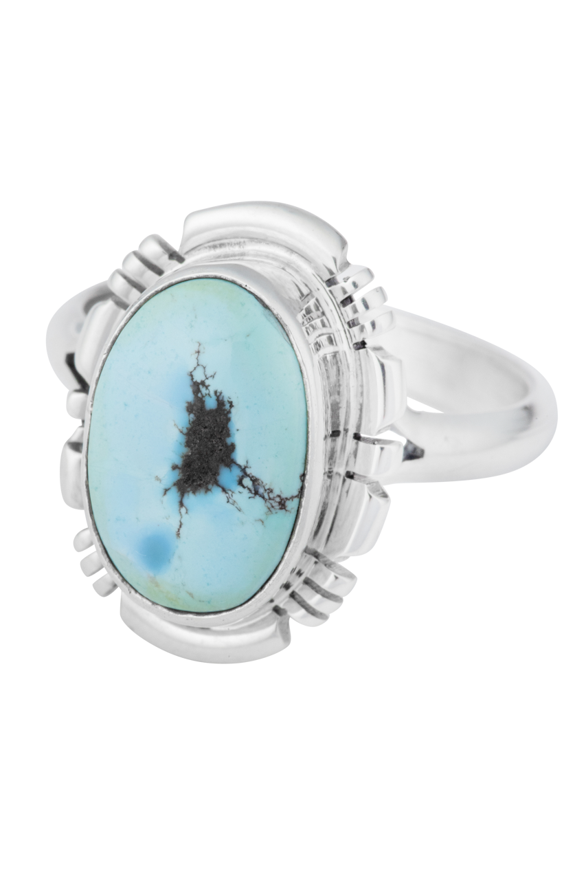 Sterling Silver Oval Turquoise Ring