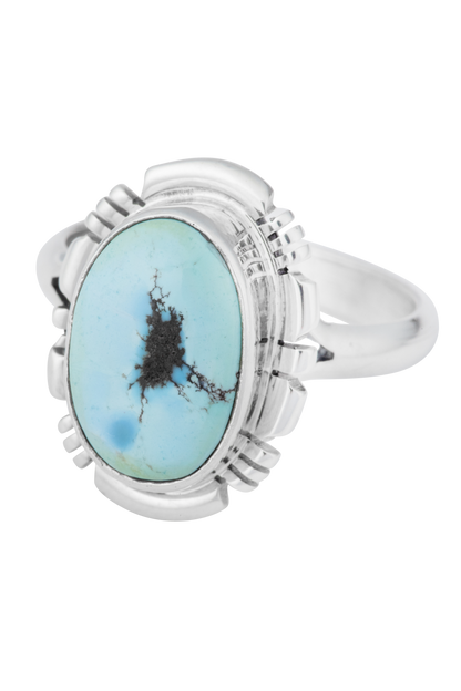 Sterling Silver Oval Turquoise Ring