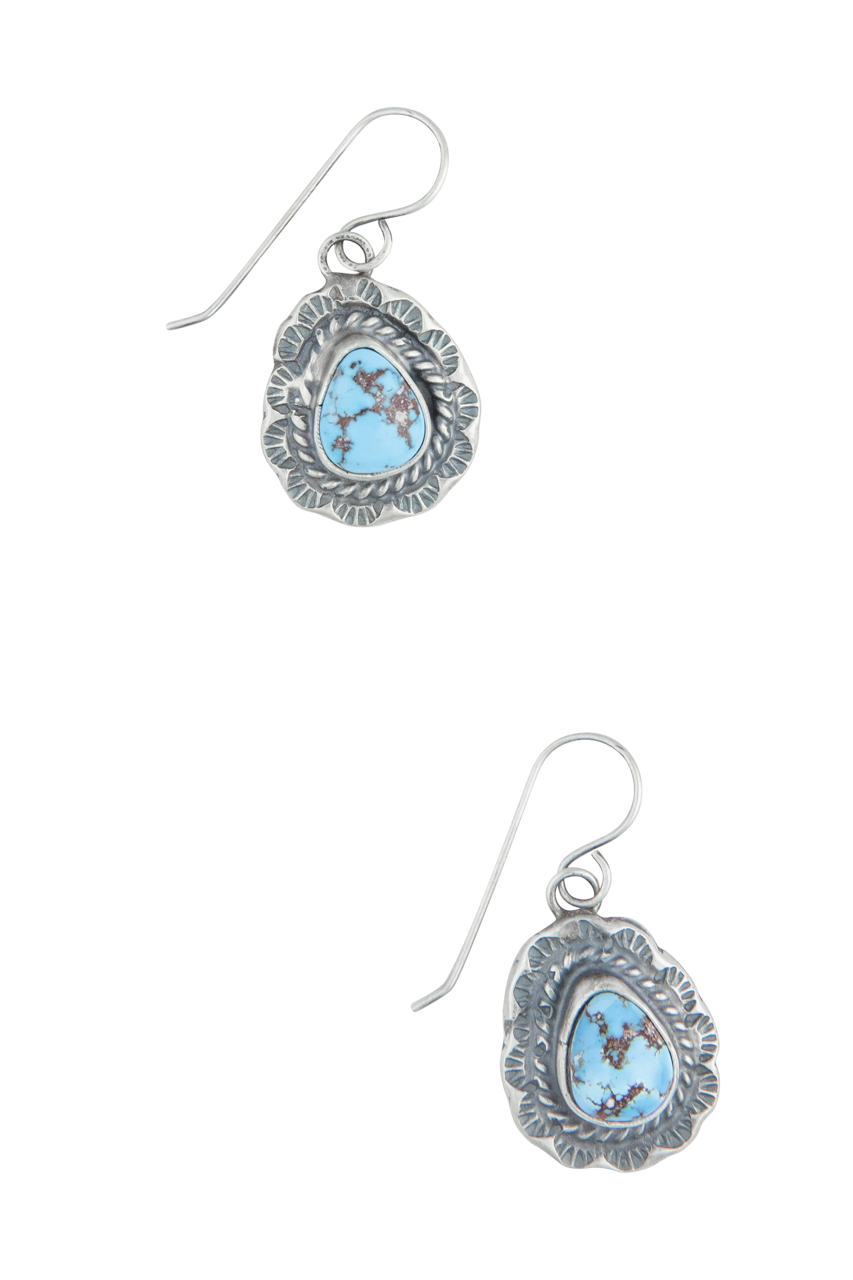 Sterling Silver Navajo Squash Blossom Necklace & Earring Set
