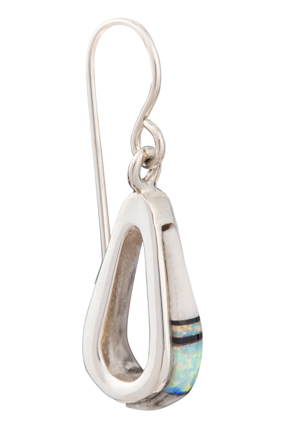 Sterling Silver Opal Drop Earrings