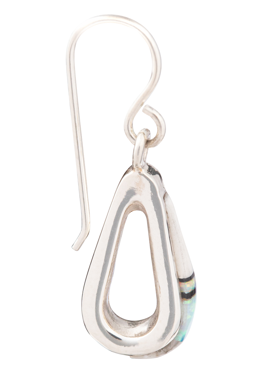 Sterling Silver Opal Drop Earrings