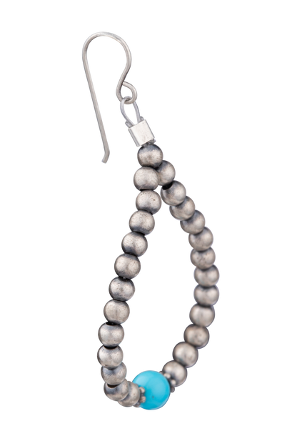Navajo Pearl Turquoise Teardrop Earrings