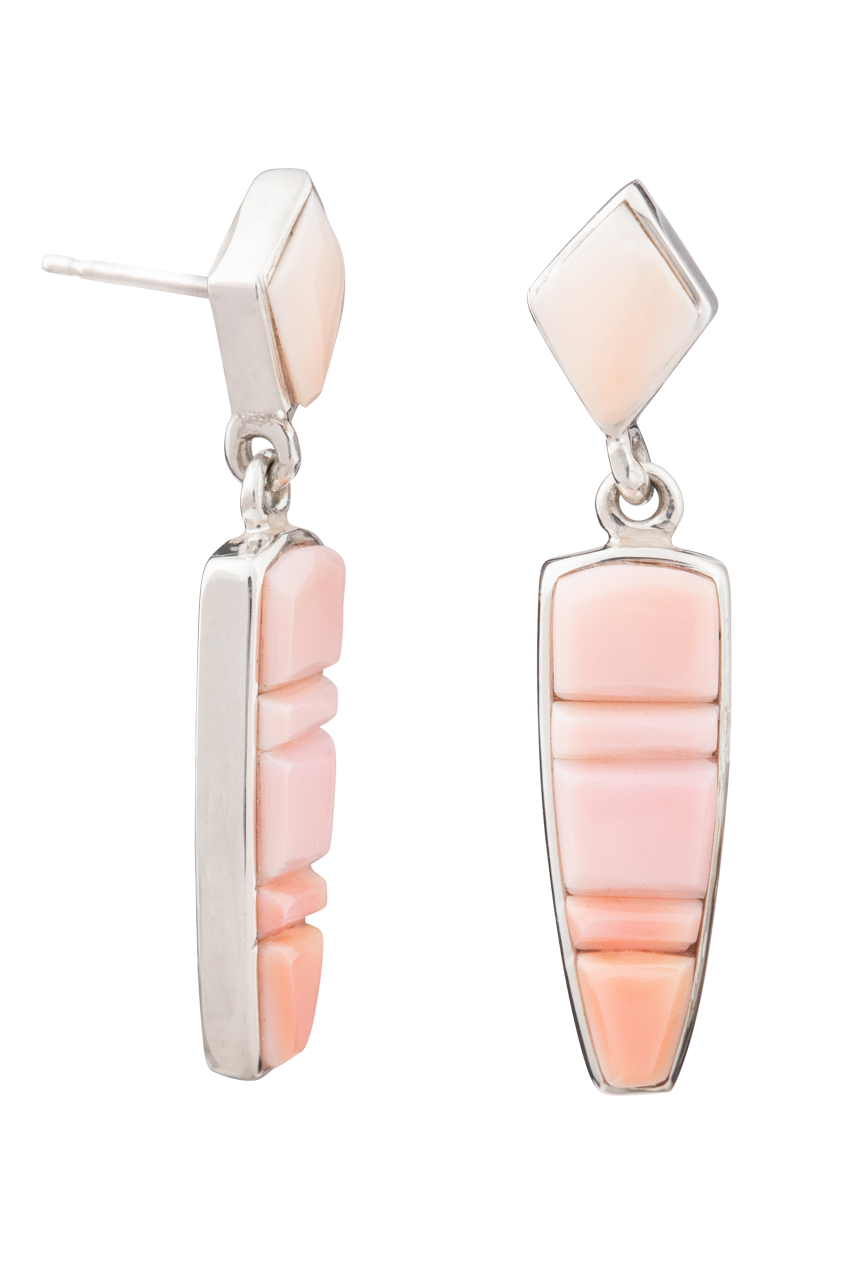 Pink Spiny Oyster Drop Earrings