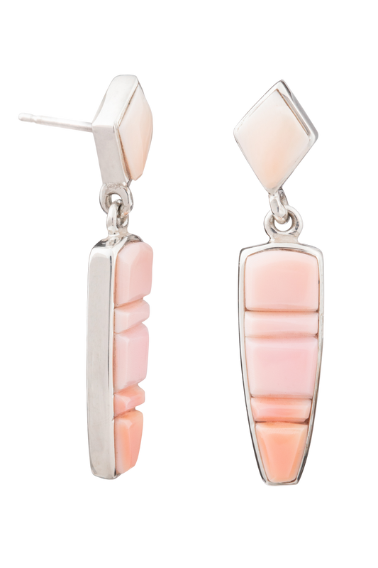 Pink Spiny Oyster Drop Earrings
