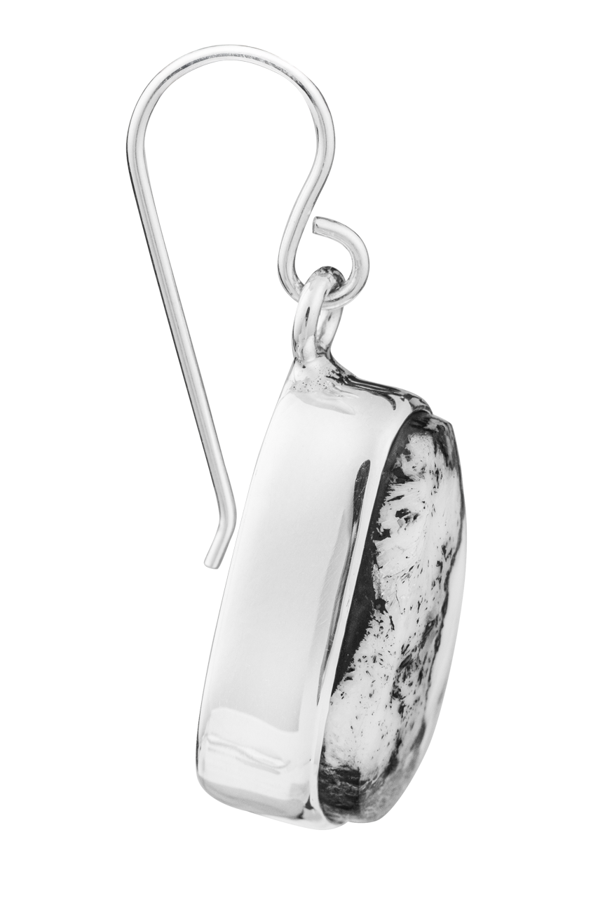 Sterling Silver White Buffalo Drop Earrings