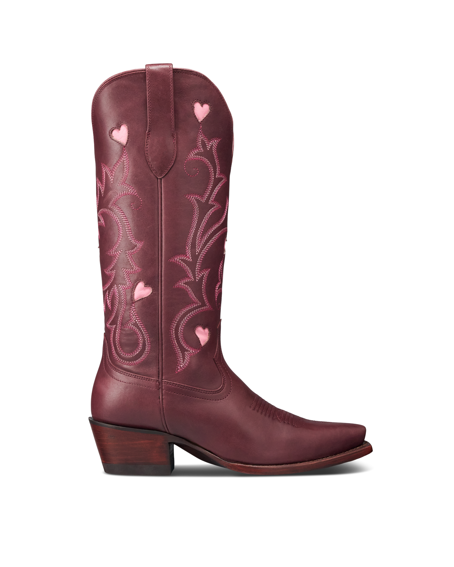 Tecovas Annie Hearts Cowgirl Boots - Wine