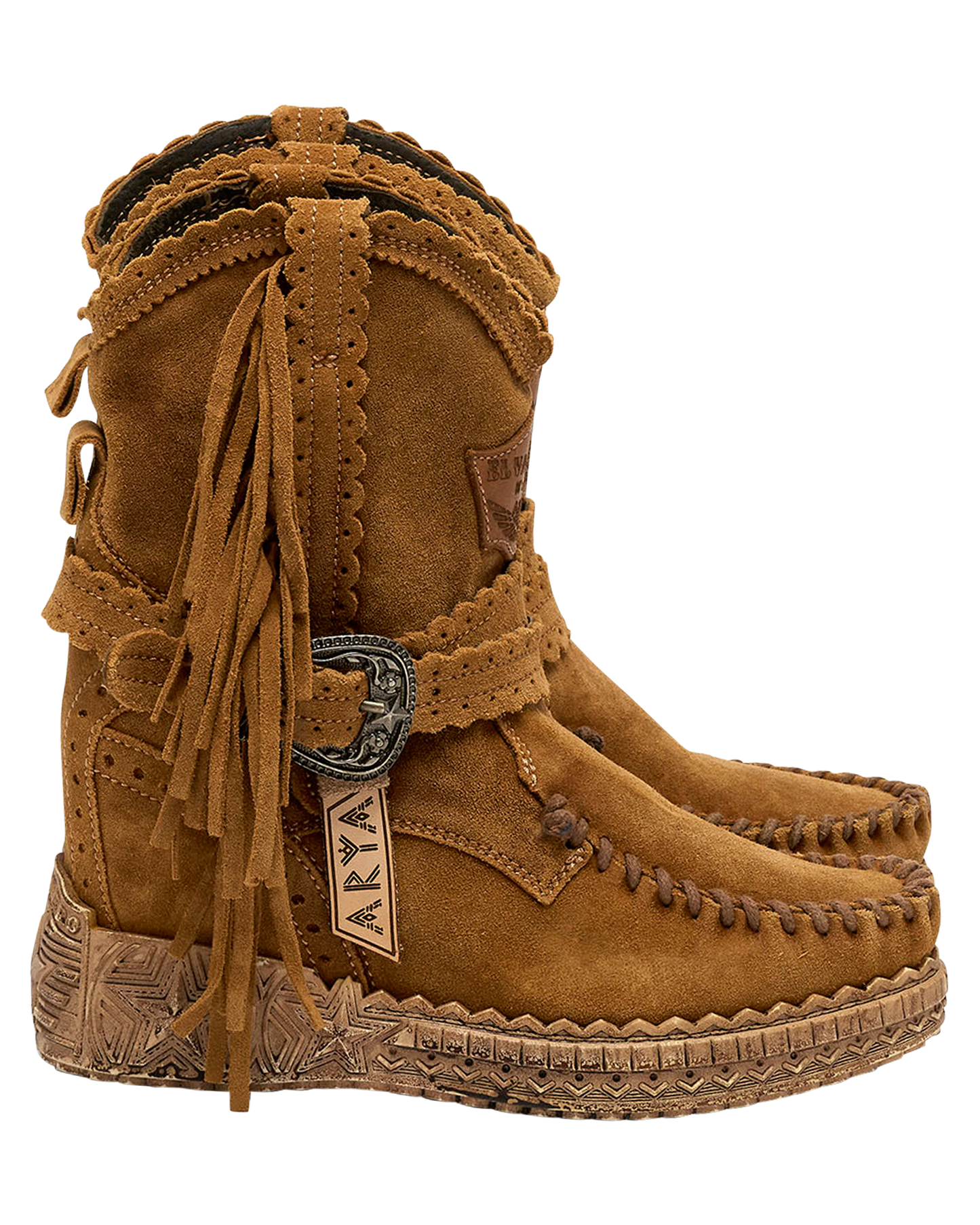El Vaquero Arya Silverstone Mou Moccasin Boots