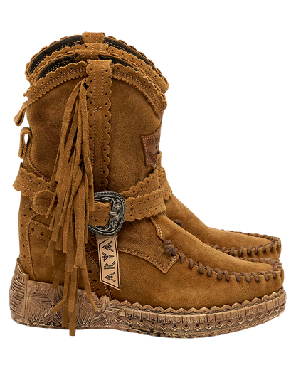 El Vaquero Arya Silverstone Mou Moccasin Boots