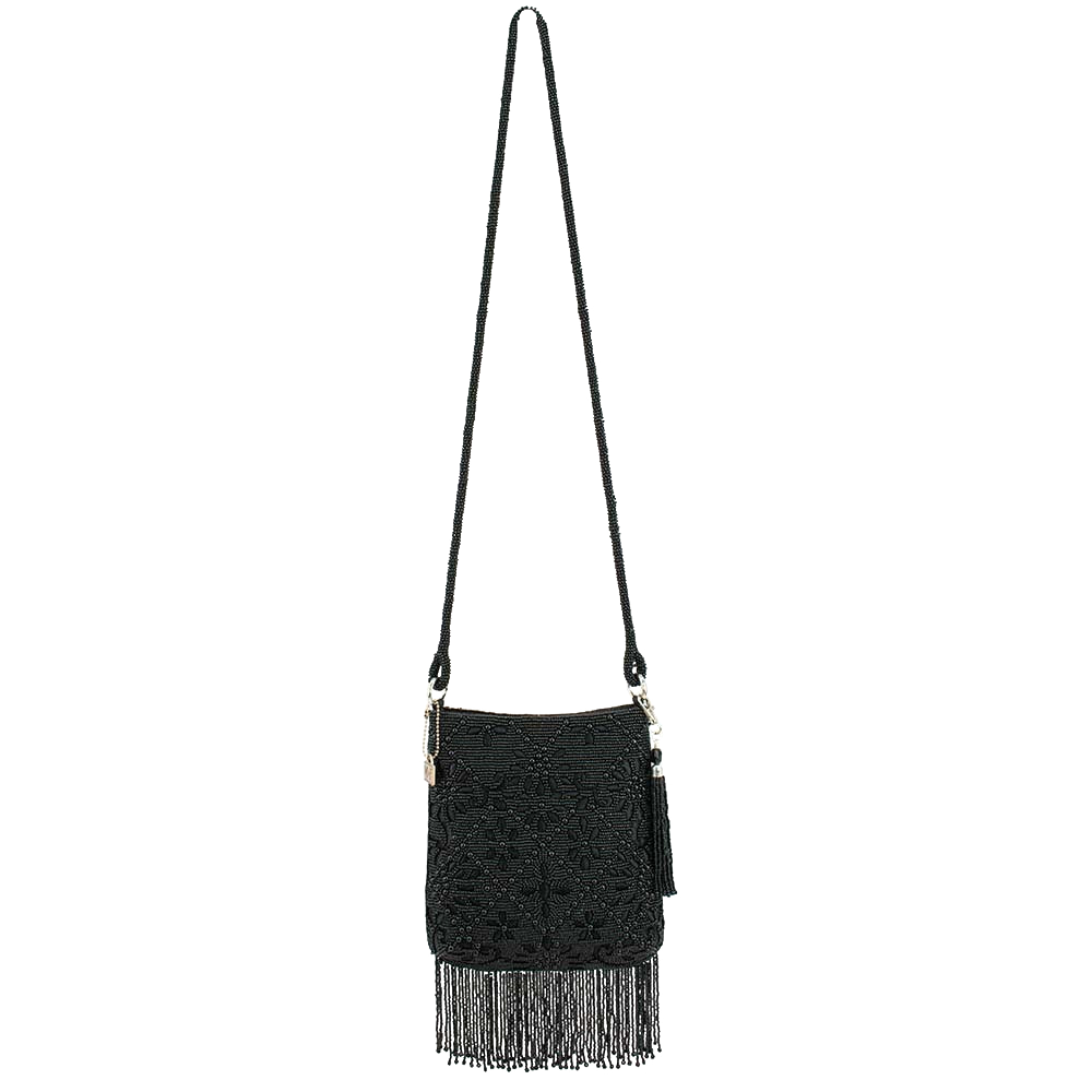 ZOE Fringe Crossbody Bag - Black | BAGS by Seminyak Leather Bali