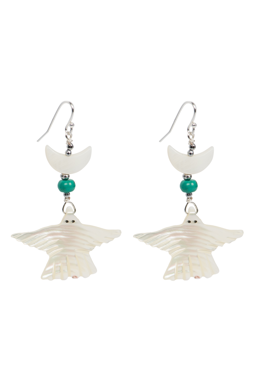 Breathe Deep Thunderbird Moon Earrings