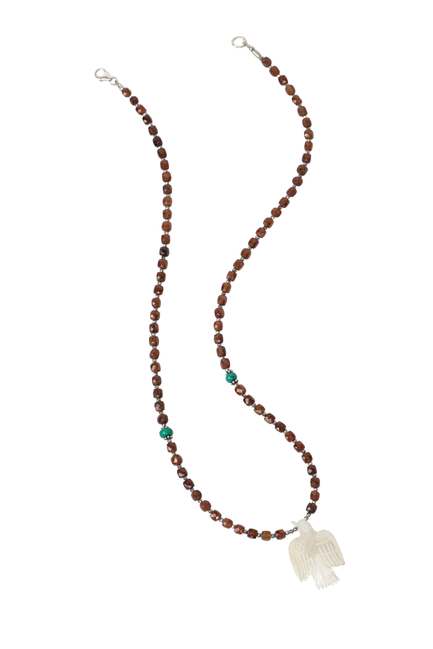 Breathe Deep Designs Mother of Pearl Thunderbird Necklace