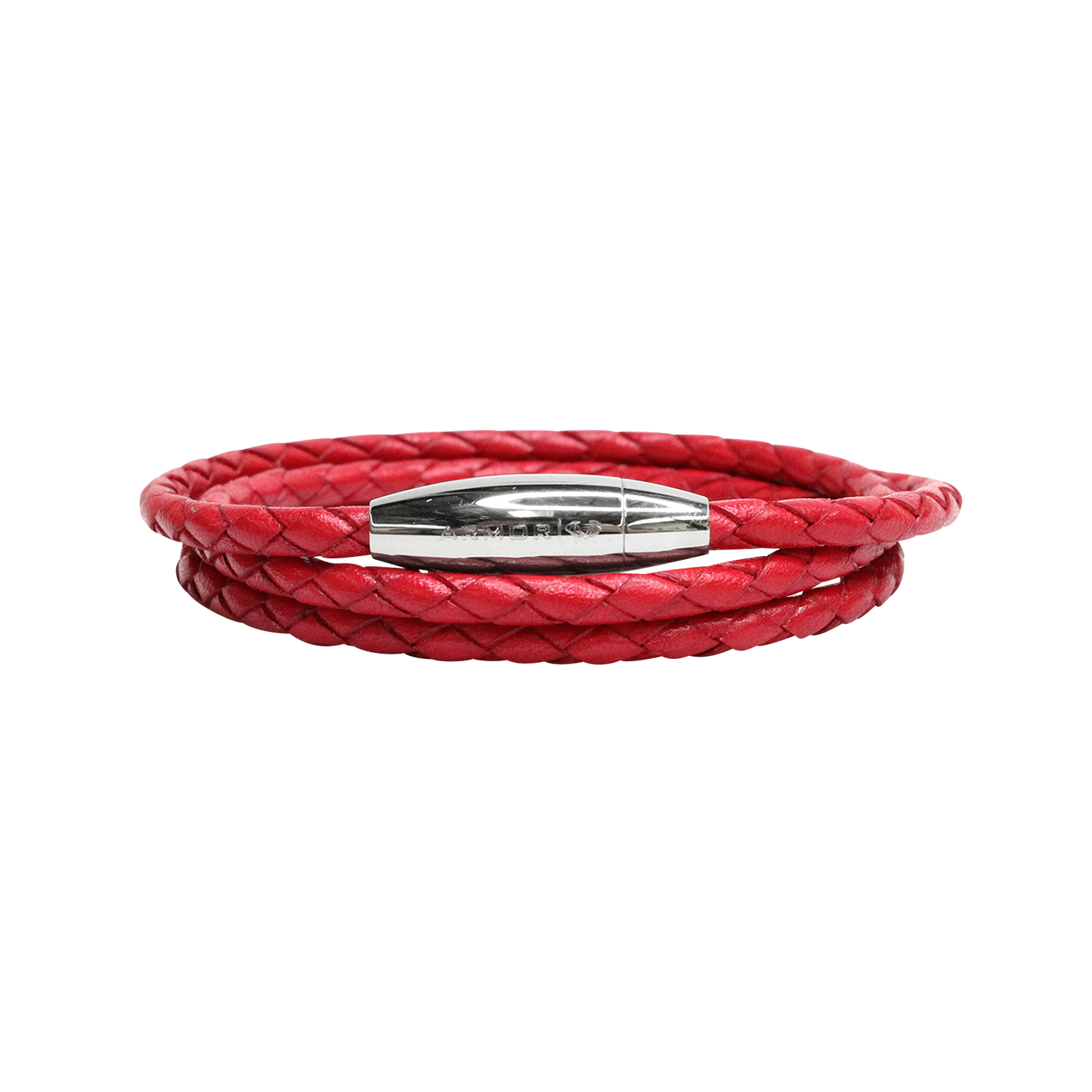 Kenton Michael Braided Red Leather Bracelet