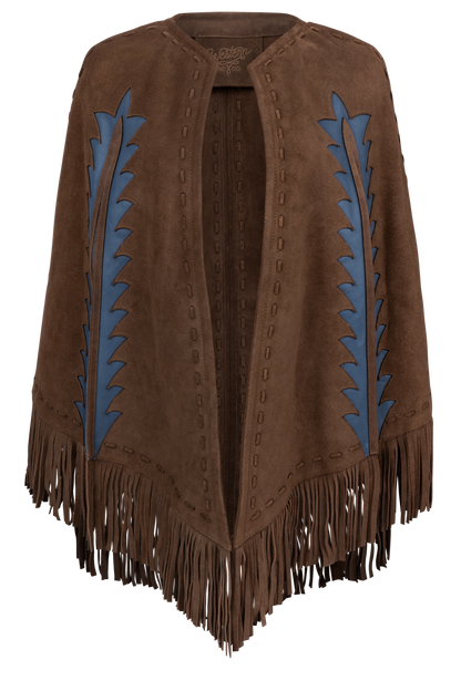 Western and Co. Blue Skies Ahead Suede Cape
