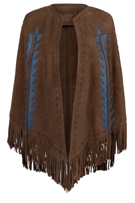 Western and Co. Blue Skies Ahead Suede Cape