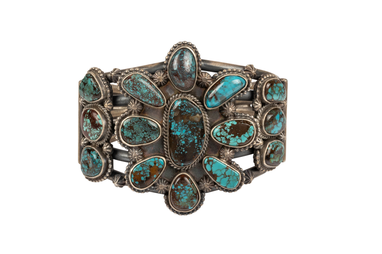 Turquoise Concho Cuff Bracelet