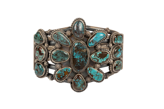 Turquoise Concho Cuff Bracelet