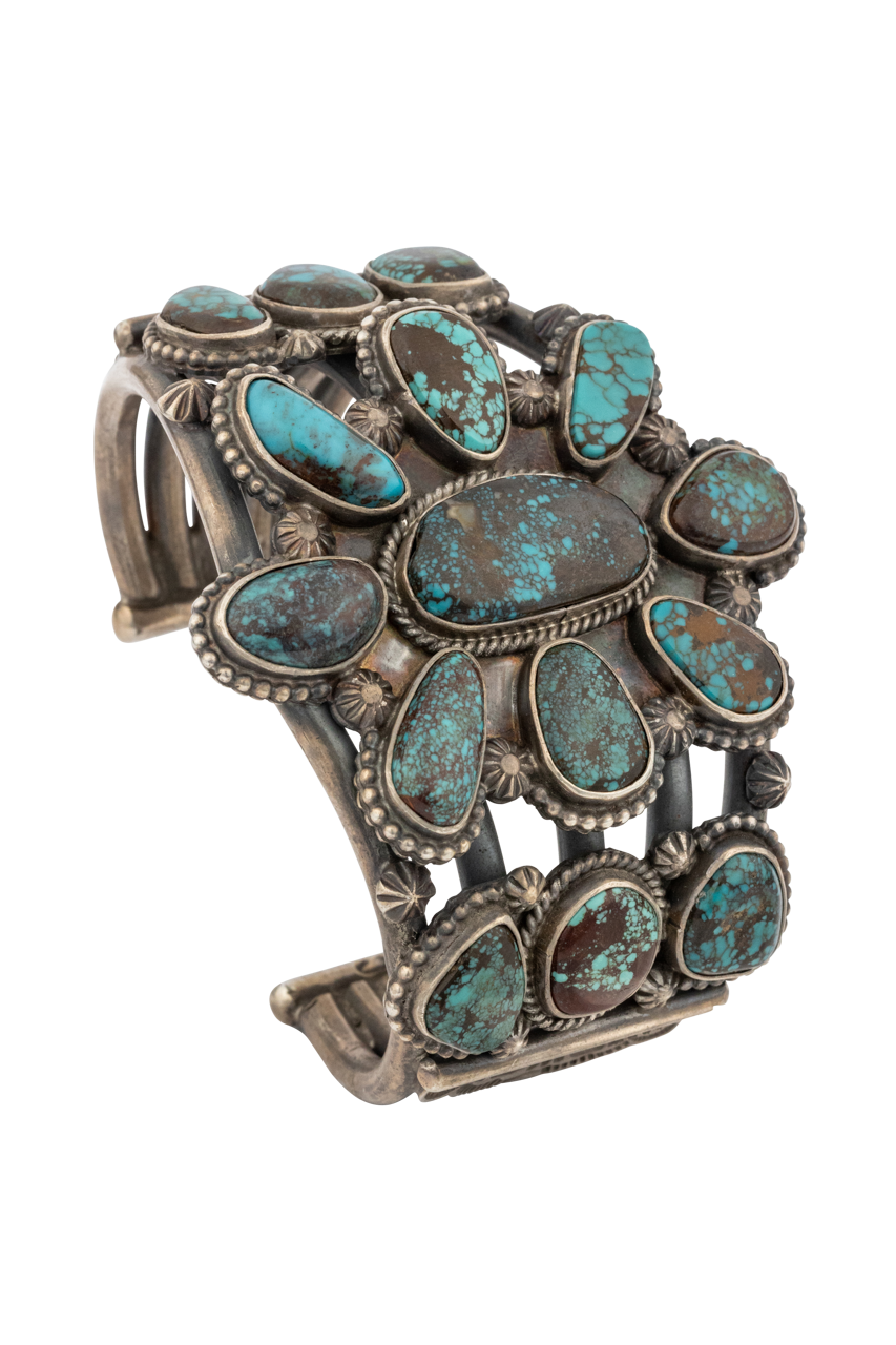 Turquoise Concho Cuff Bracelet