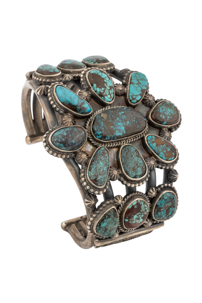 Turquoise Concho Cuff Bracelet