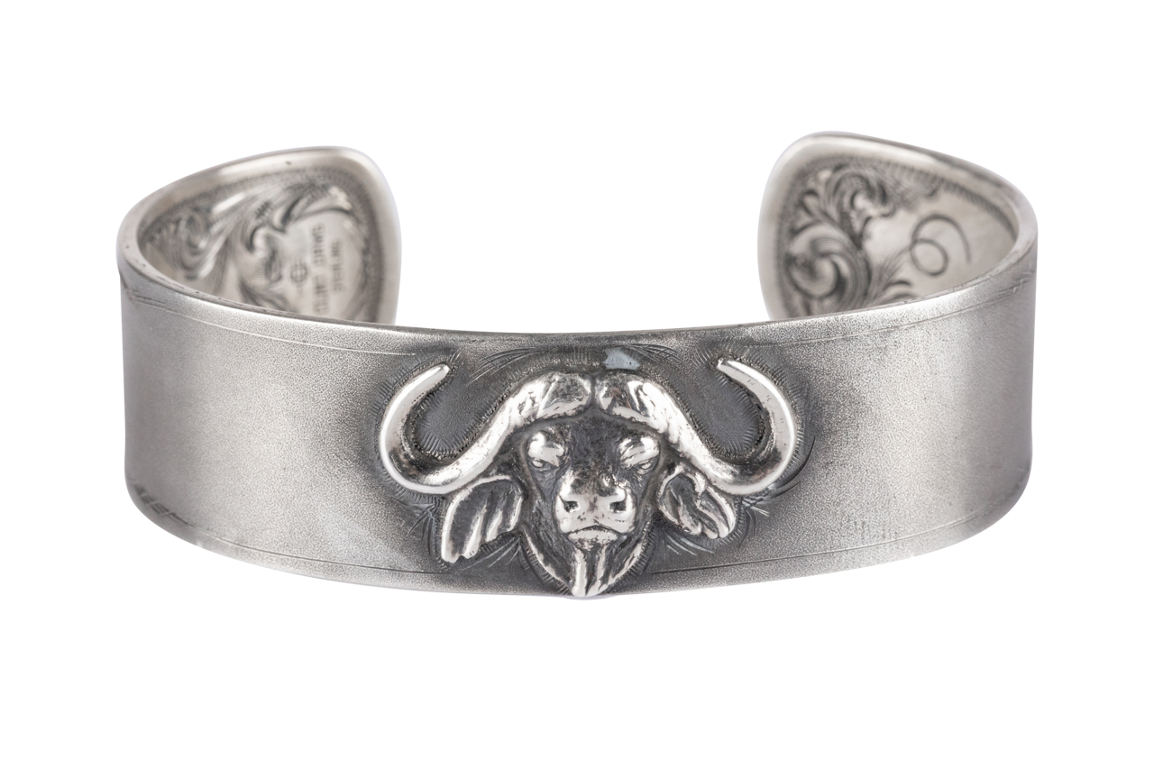 Clint Orms 1821 Silver Cape Buffalo Bracelet