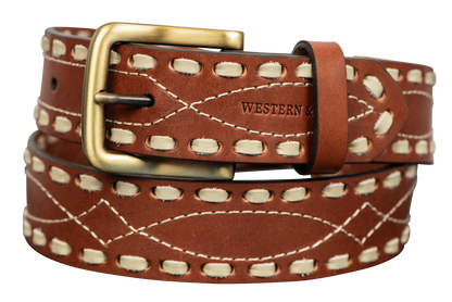 Western & Co. Classic Buckstitch Belt