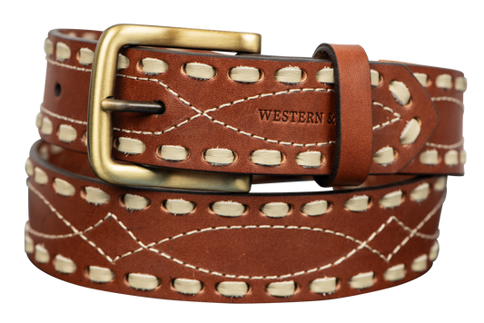 Western & Co. Classic Buckstitch Belt