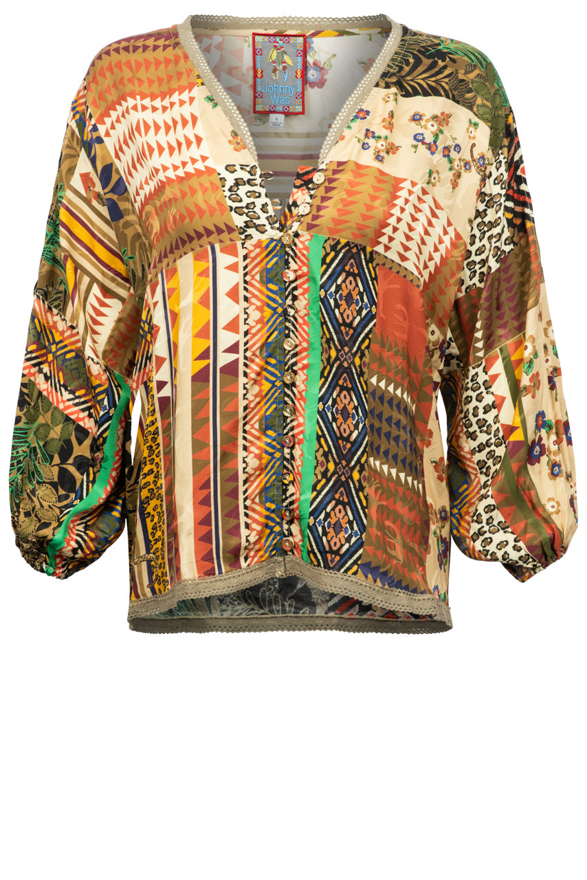 Johnny Was Fria Patch Lola Blouse