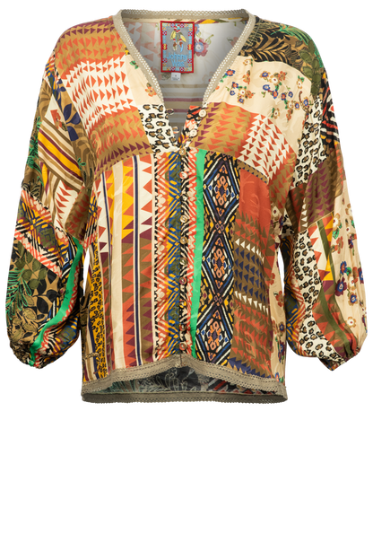 Johnny Was Fria Patch Lola Blouse