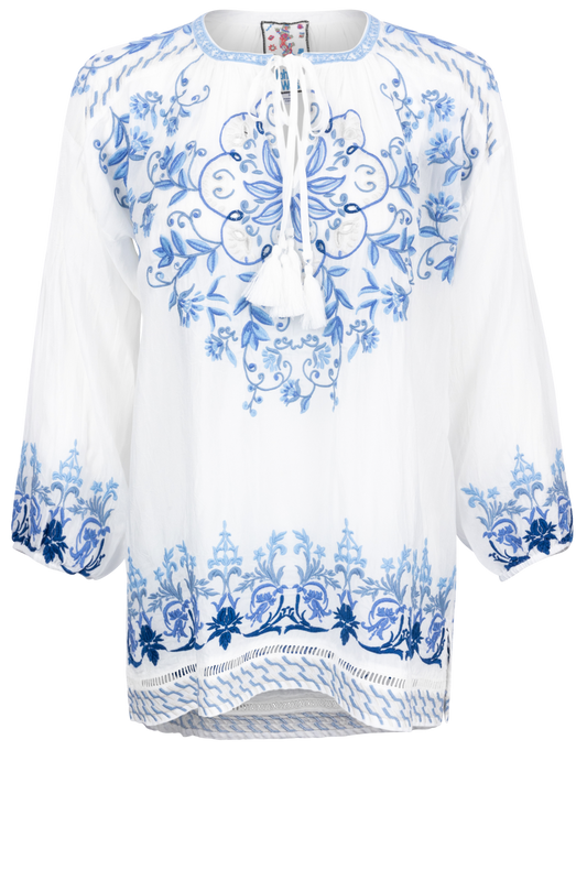 Johnny Was Embroidered Margot Blouse