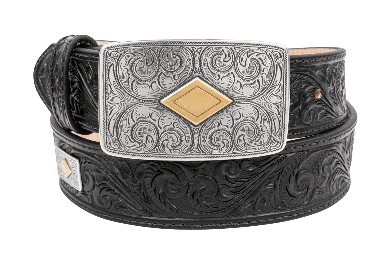 Tony Lama Black Goldfield Belt