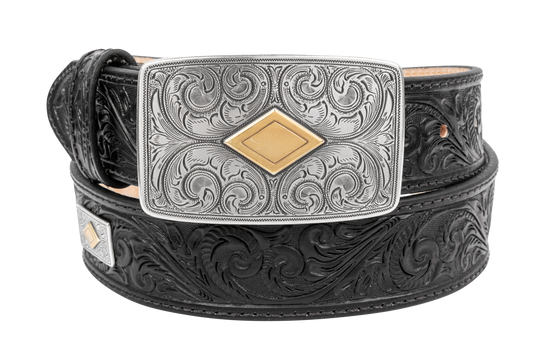 Tony Lama Black Goldfield Belt