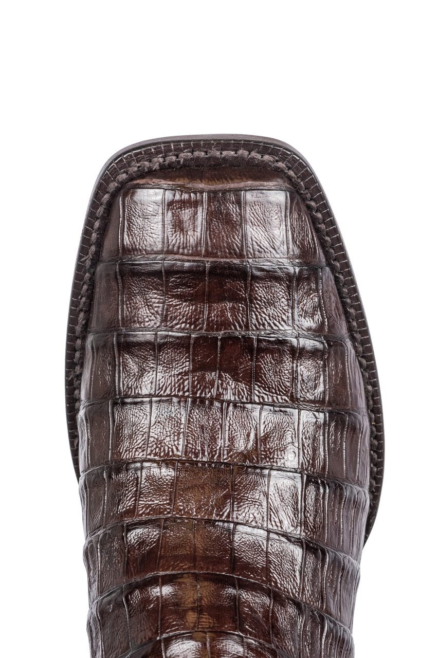 Black Jack Men's Select Caiman Belly Cowboy Boots - Chocolate
