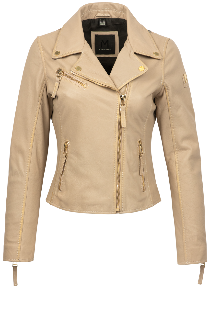 Mauritius Christy Marble Lamb Leather Jacket