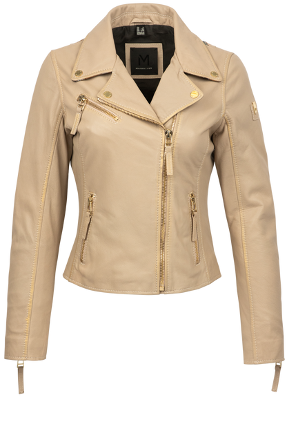 Mauritius Christy Marble Lamb Leather Jacket