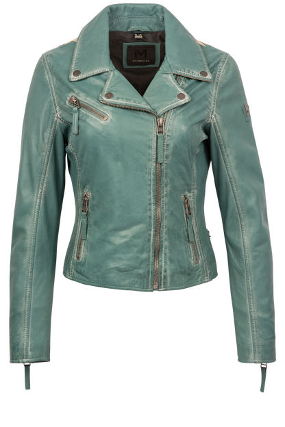 Mauritius Christy Seagreen Lamb Leather Jacket