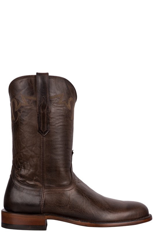 Lucchese Goat Sunset Roper Boots - Dark Brown