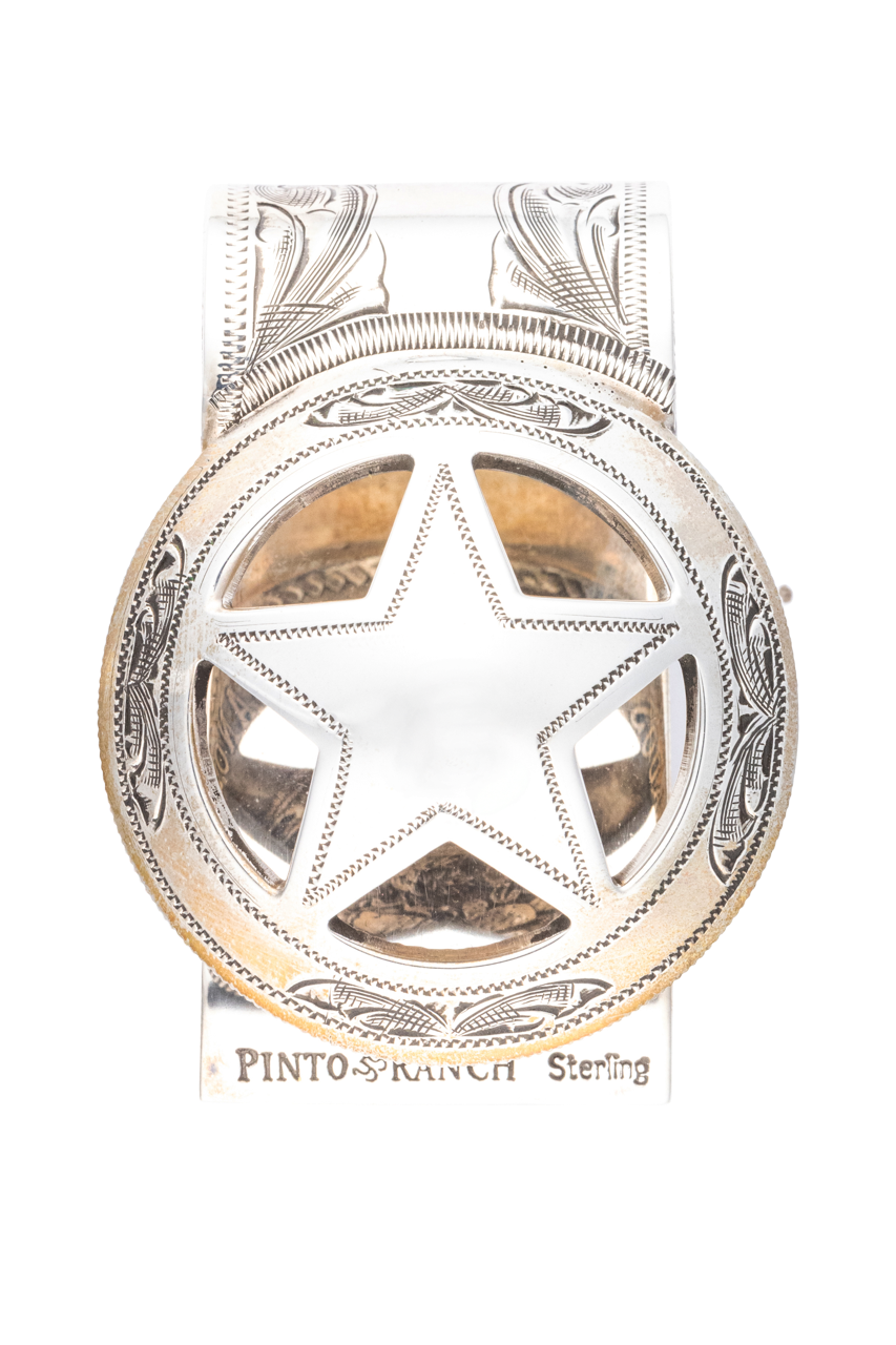 Pinto Ranch Cinco Peso Half-Engraved Money Clip
