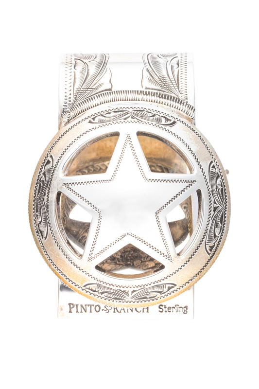 Pinto Ranch Cinco Peso Half-Engraved Money Clip