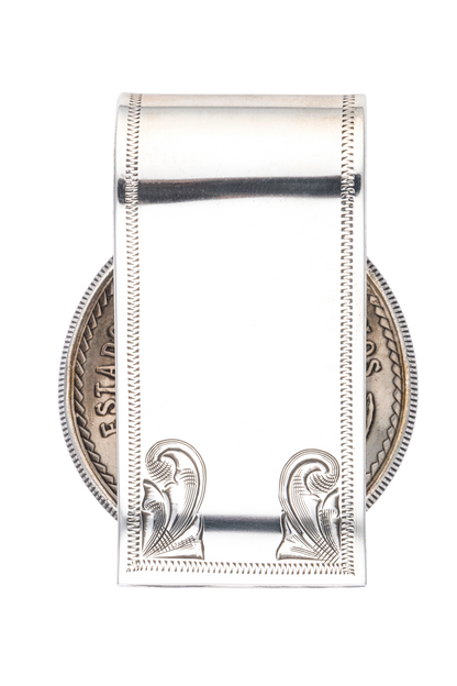Pinto Ranch Cinco Peso Half-Engraved Money Clip