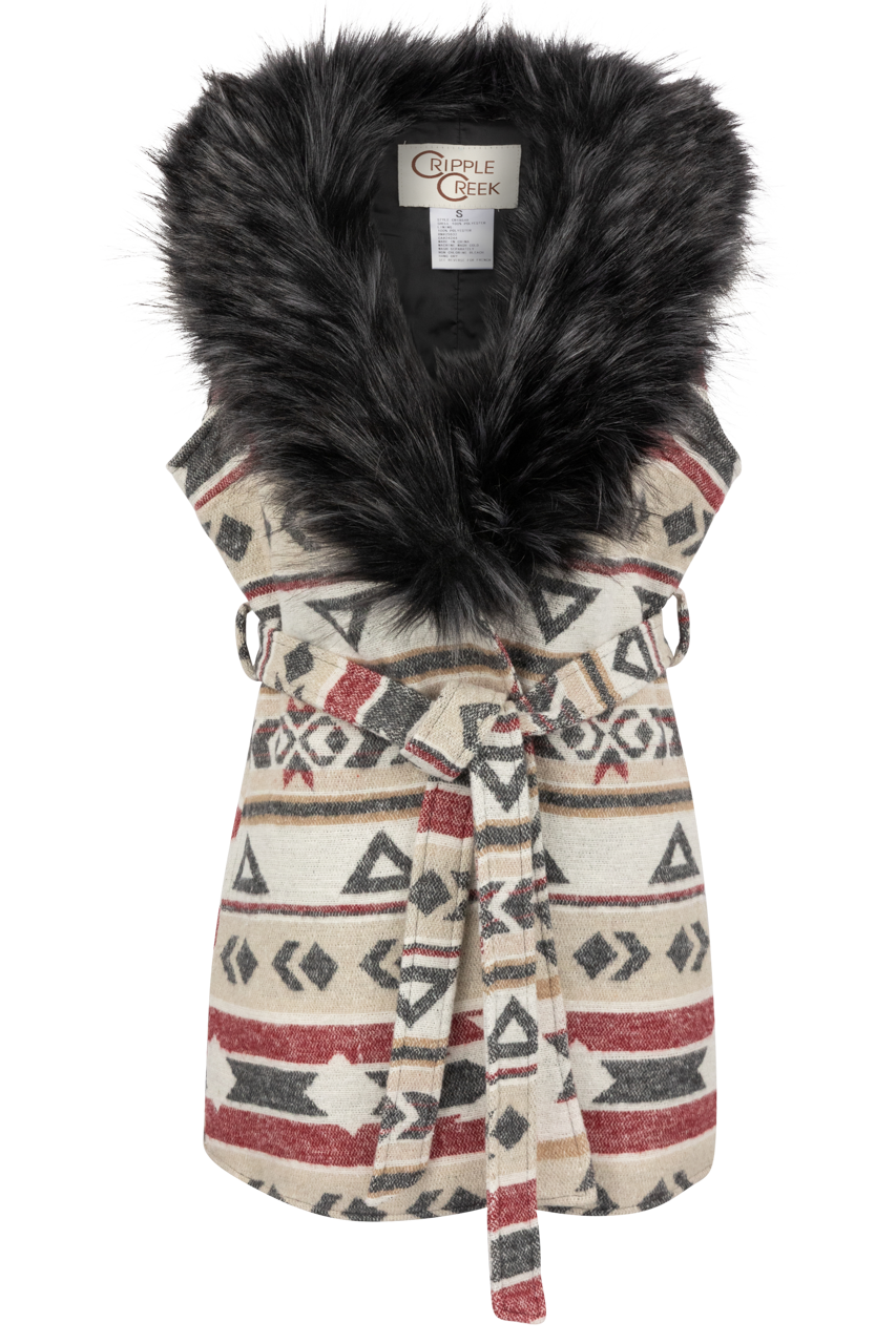 Cripple Creek Aztec Print Vest