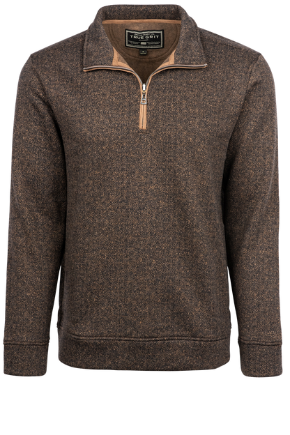 True Grit Herringbone Fleece Sweater