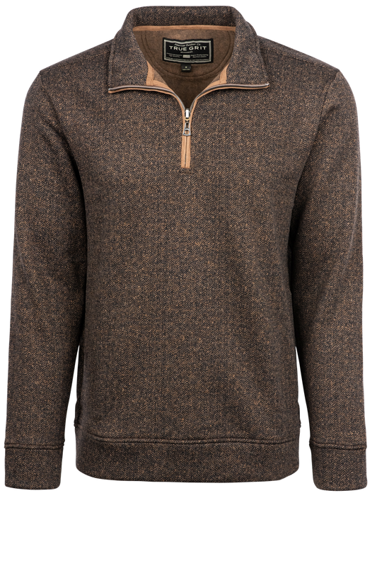 True Grit Herringbone Fleece Sweater