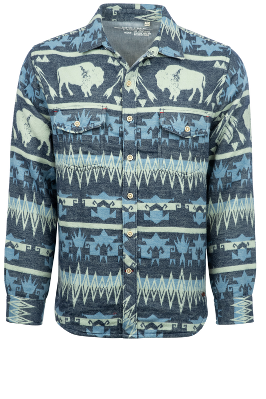 True Grit Spirit of the Sky Buffalo Blue Shirt