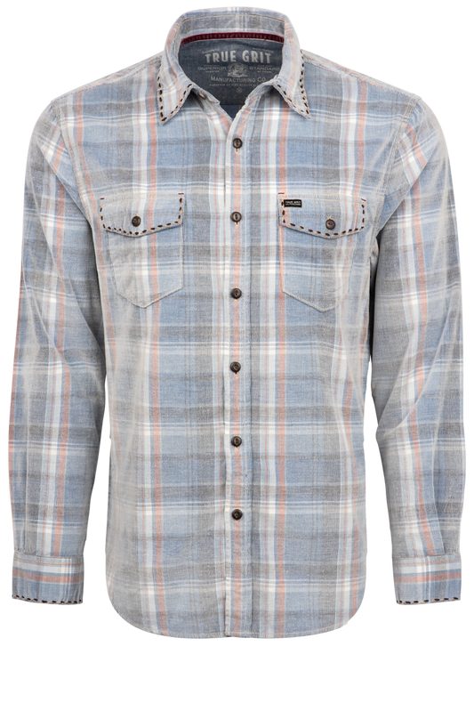 True Grit Indigo Canyon Corduroy Shirt