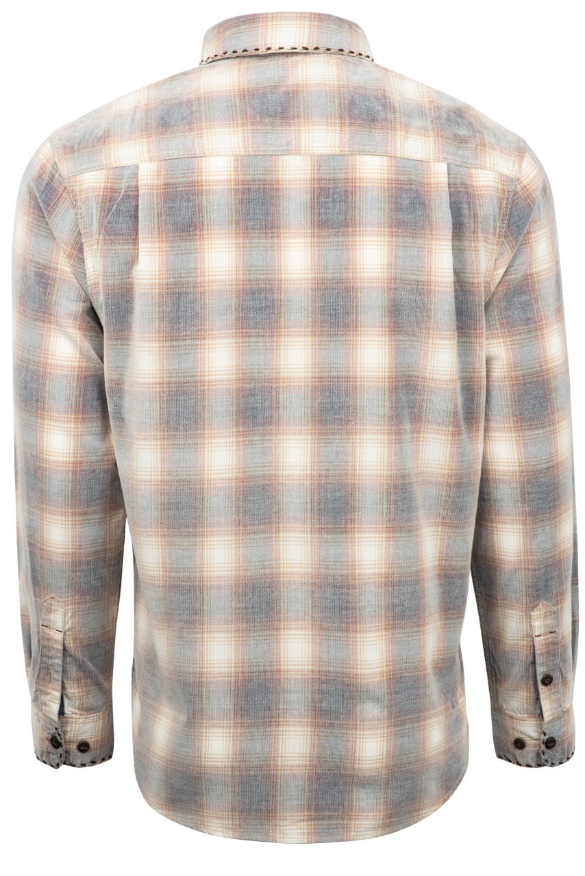 True Grit Canyon Cord Button-Front Shirt - Berry