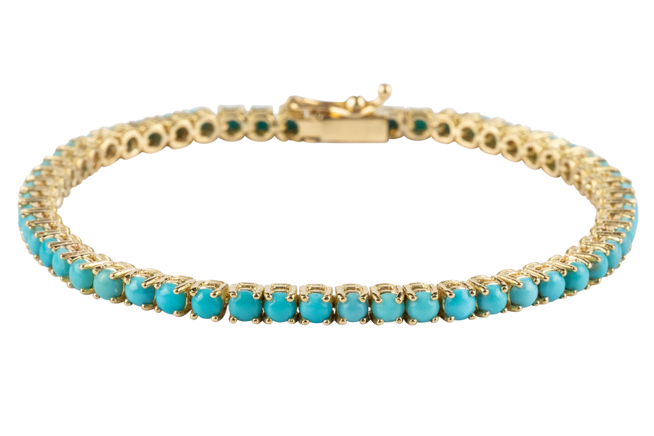 Sleeping Beauty Turquoise & Gold Bracelet