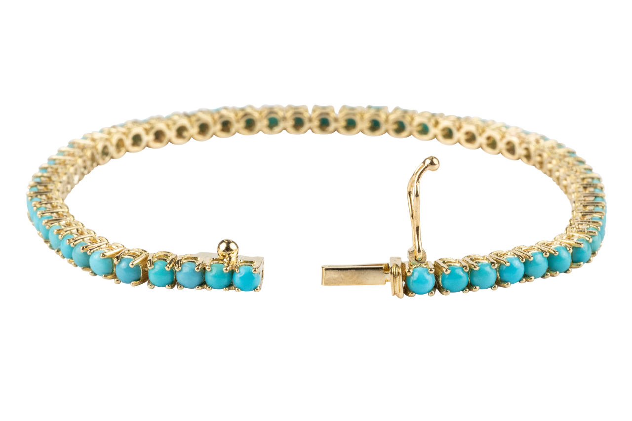 Sleeping Beauty Turquoise & Gold Bracelet