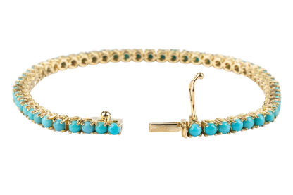 Sleeping Beauty Turquoise & Gold Bracelet