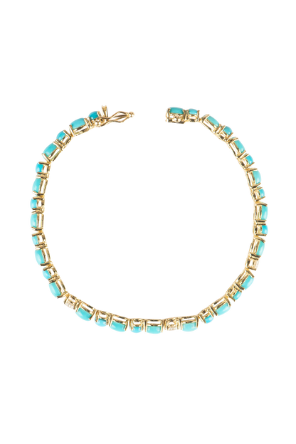 Sleeping Beauty Turquoise & Diamond Bracelet